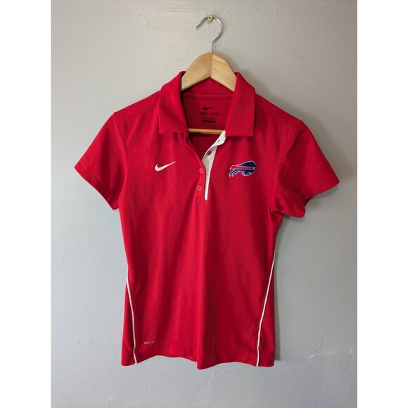 Nike Dri-Fit Womens Buffalo Bills NFL Team Polo Shirt,size small, red,golf shirt - Picture 1 of 6